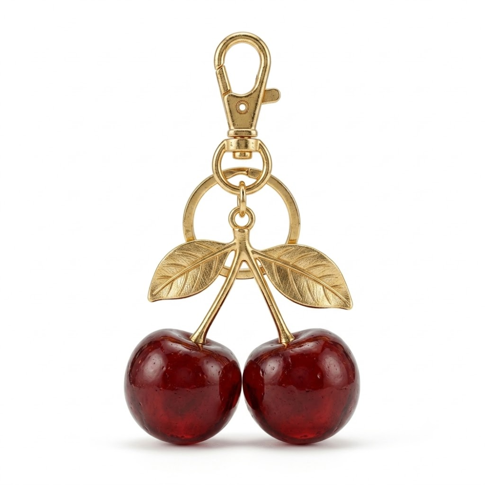 Gold Cherry Charm