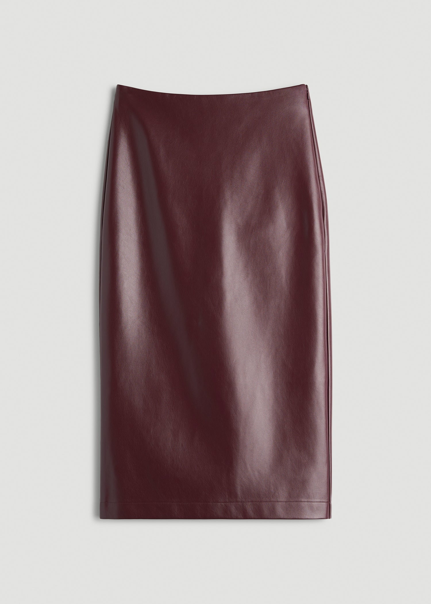 True Touch Leather Pencil Skirt in Port Royale