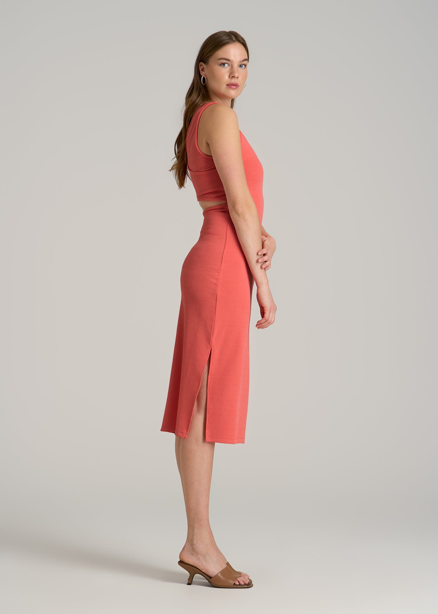 Midi Cross Dress Coral