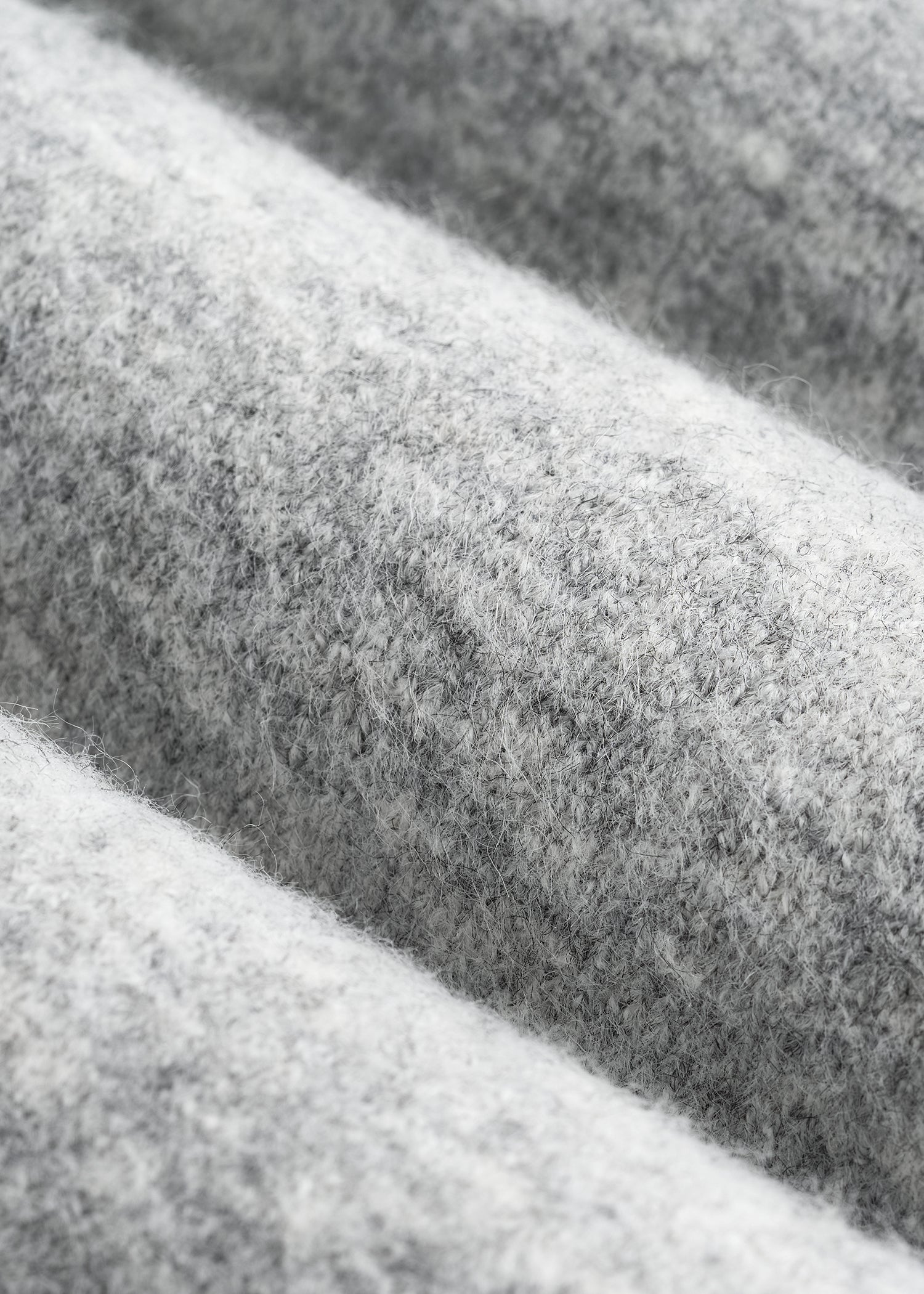 Crewneck Wool Blend Tall Women's Sweater in Grey