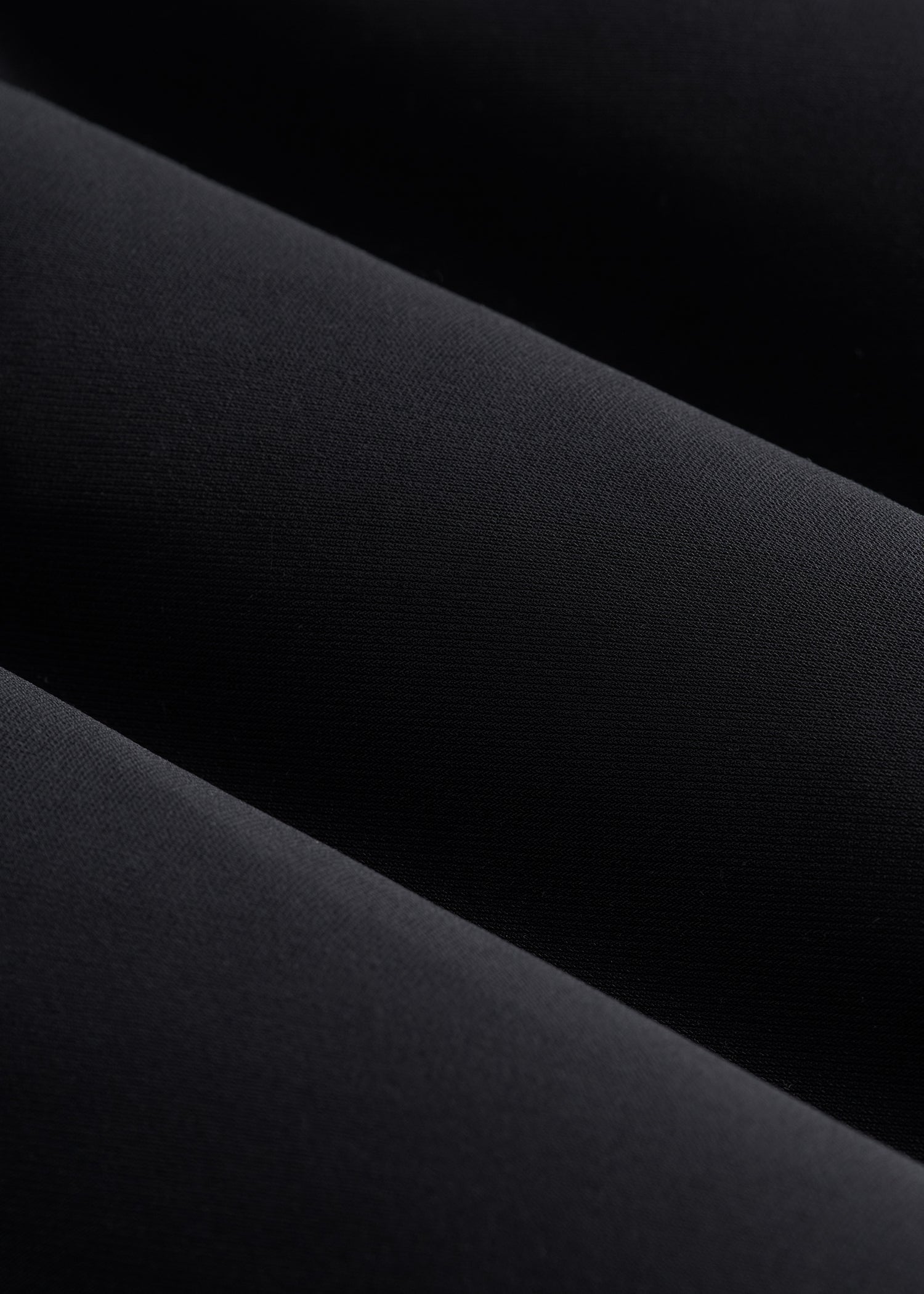 Ruched Jersey Midi Dress in Obsidian Black