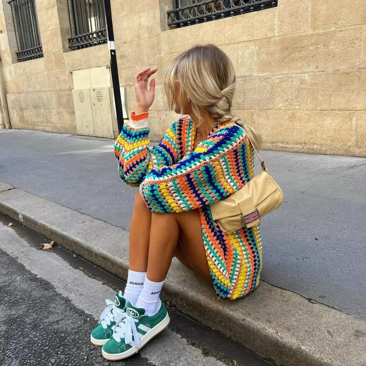Knitted Jacket - Rainbow