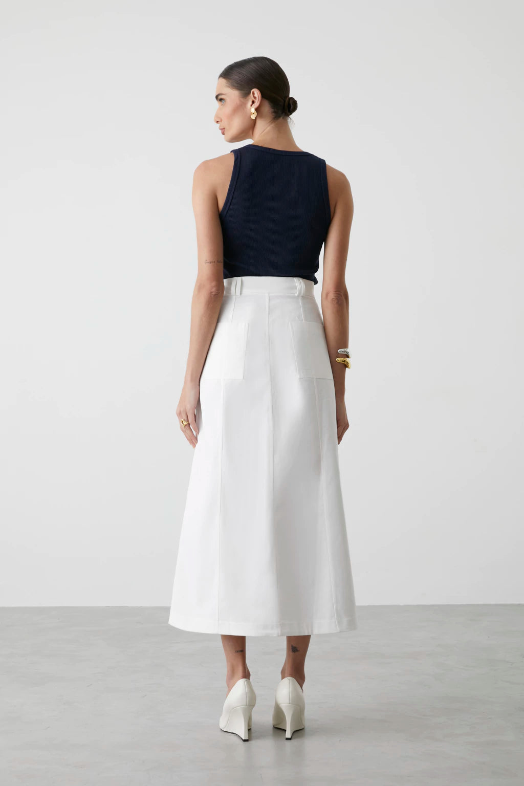 Haru White Skirt