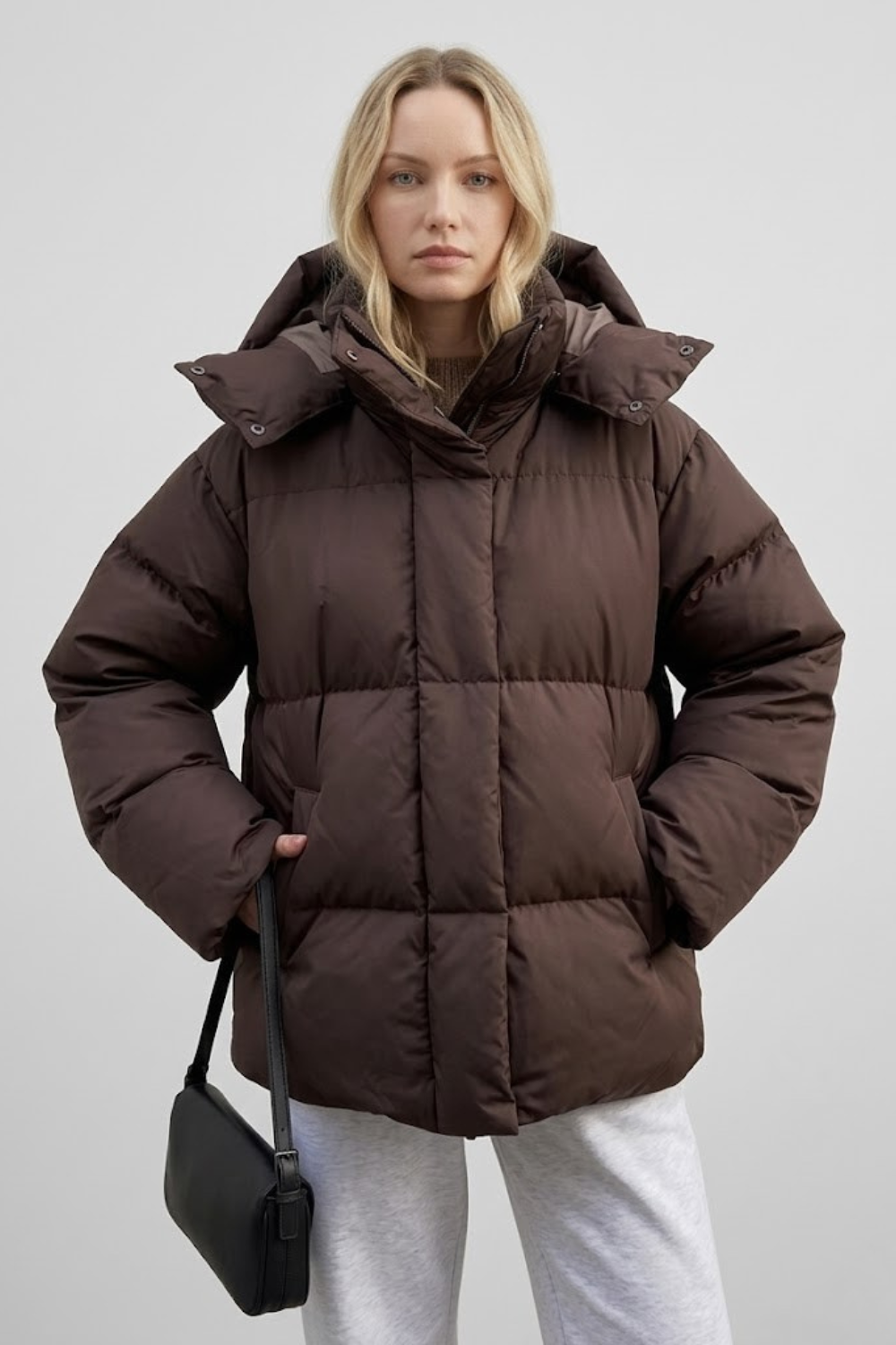 Women's Insulated Puffer Jacket - Oversized Hooded Winter Coat