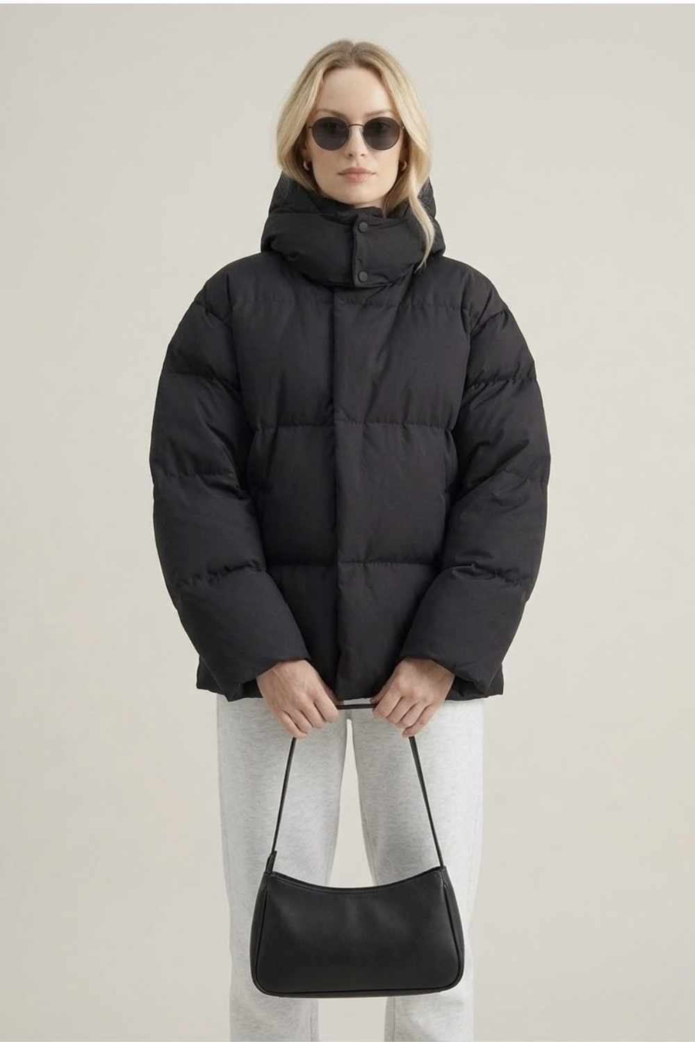 Women's Insulated Puffer Jacket - Oversized Hooded Winter Coat