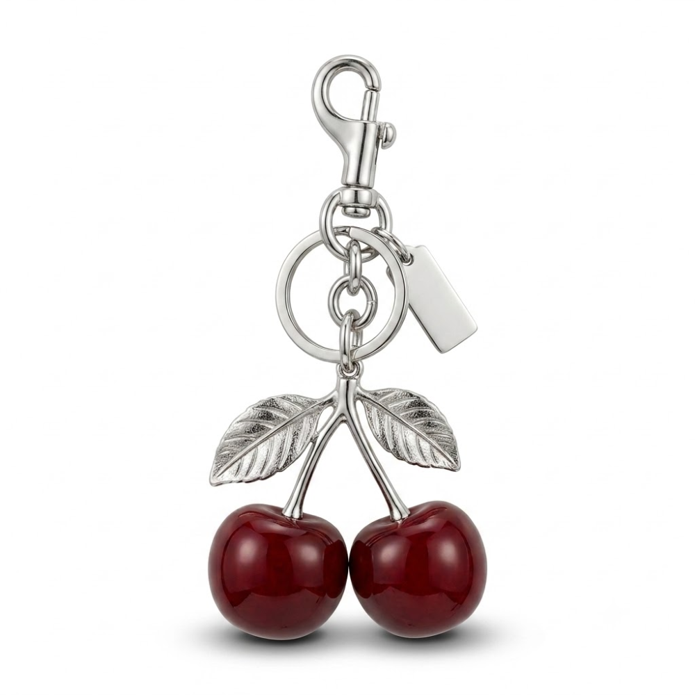 Silver Cherry Charm