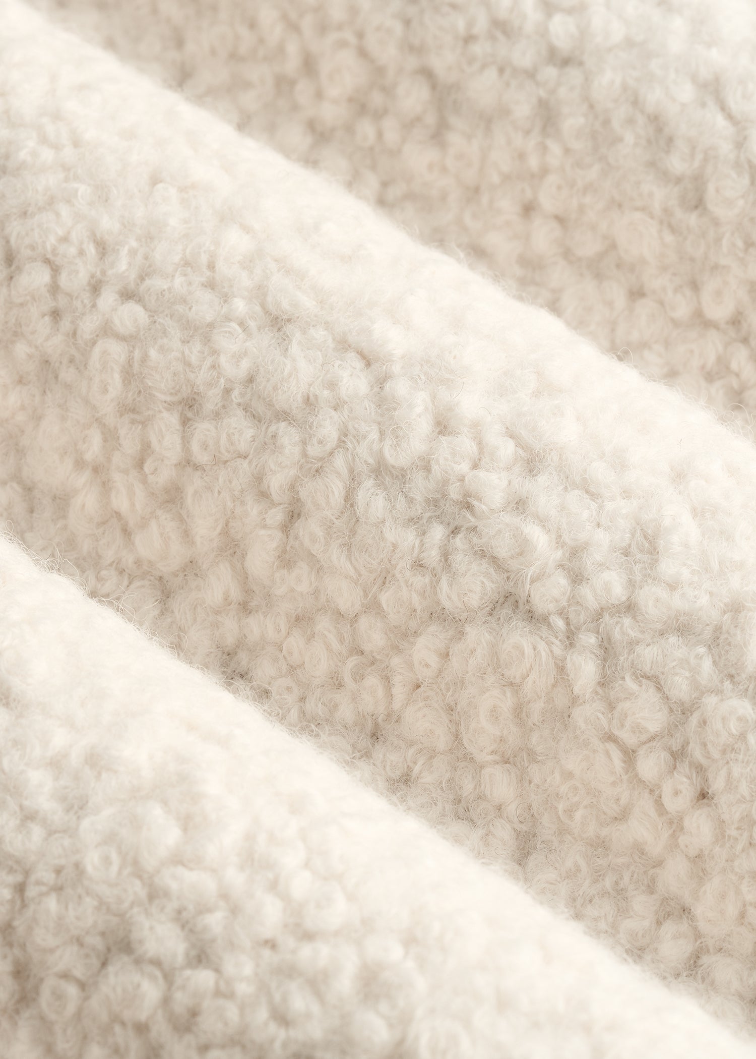 Women's White Bouclé Coat