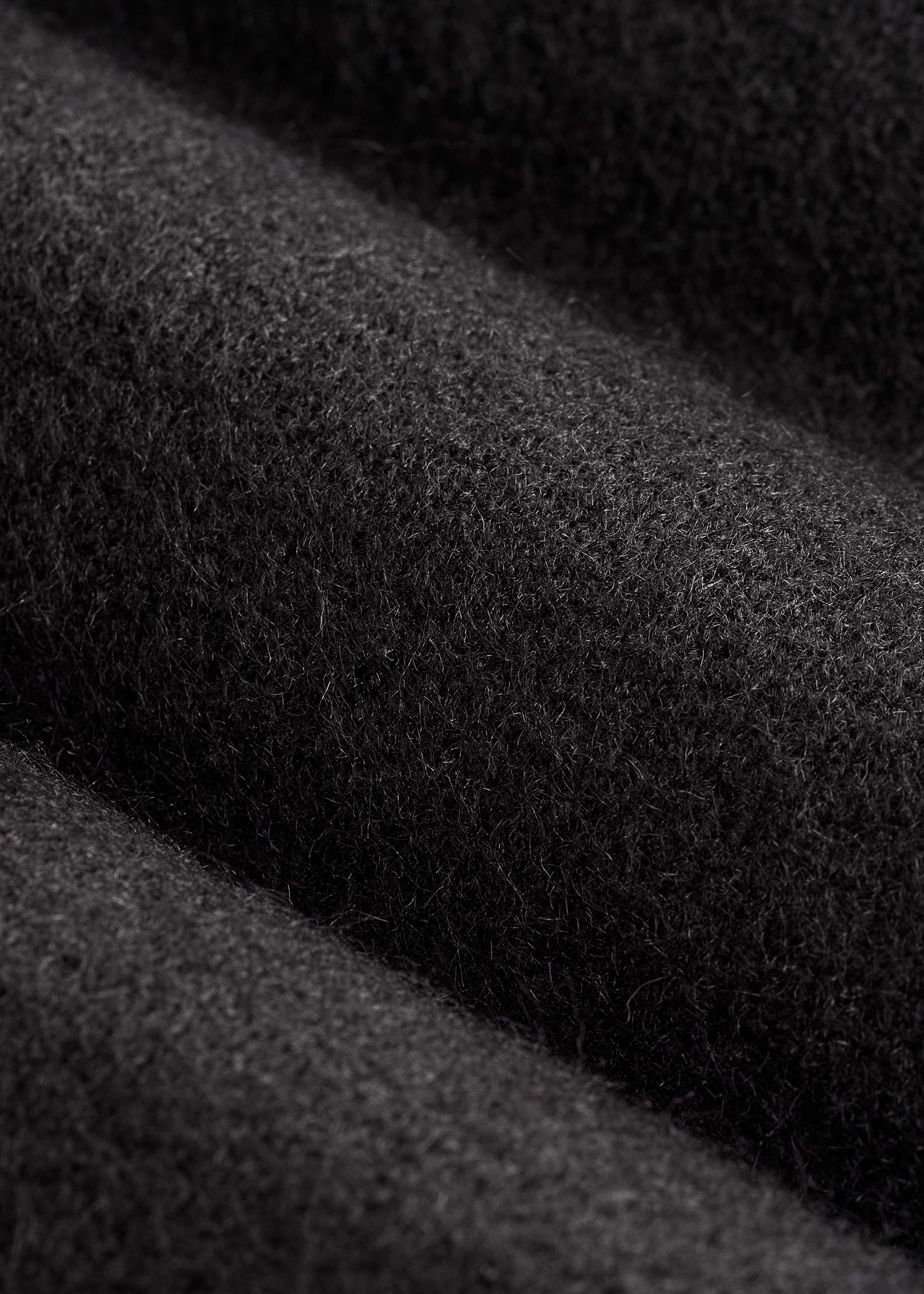 Crewneck Wool Blend Tall Women's Sweater in Black