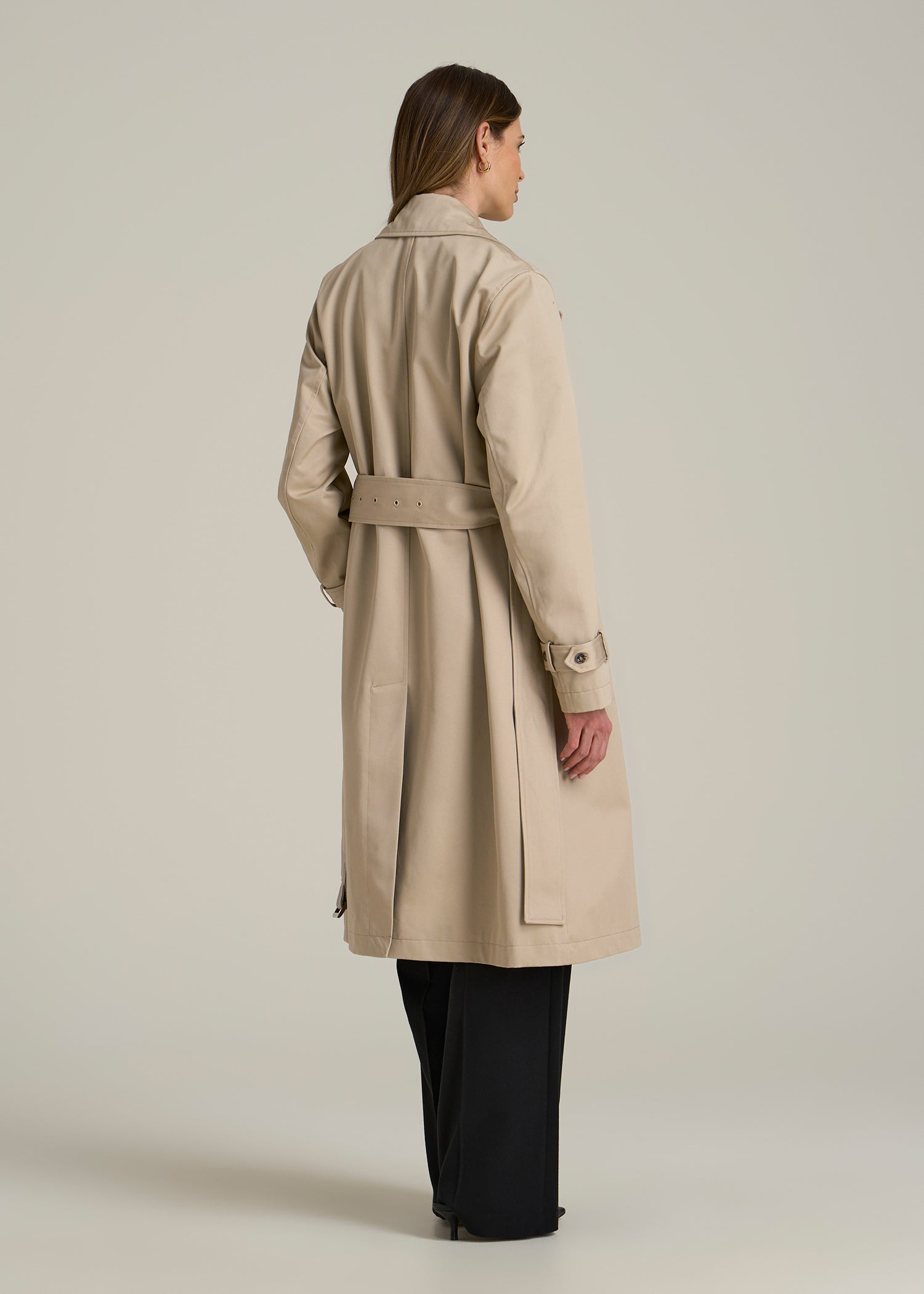 Double-Breasted Trench Coat in Classic Light Khaki