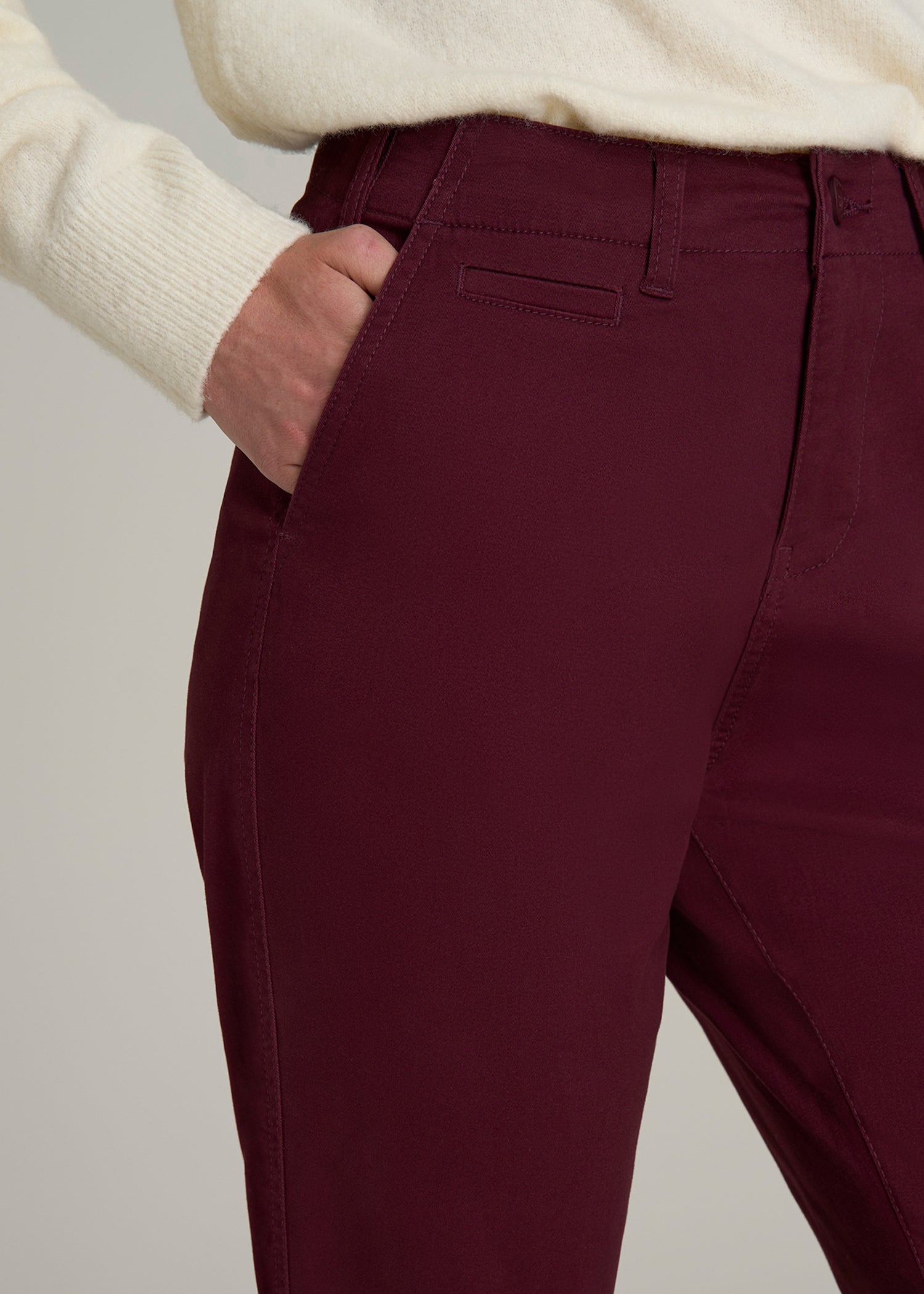 High Rise Tapered Chino Pants Port Royale