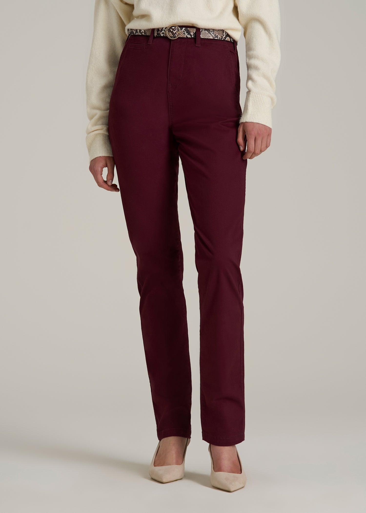 High Rise Tapered Chino Pants Port Royale