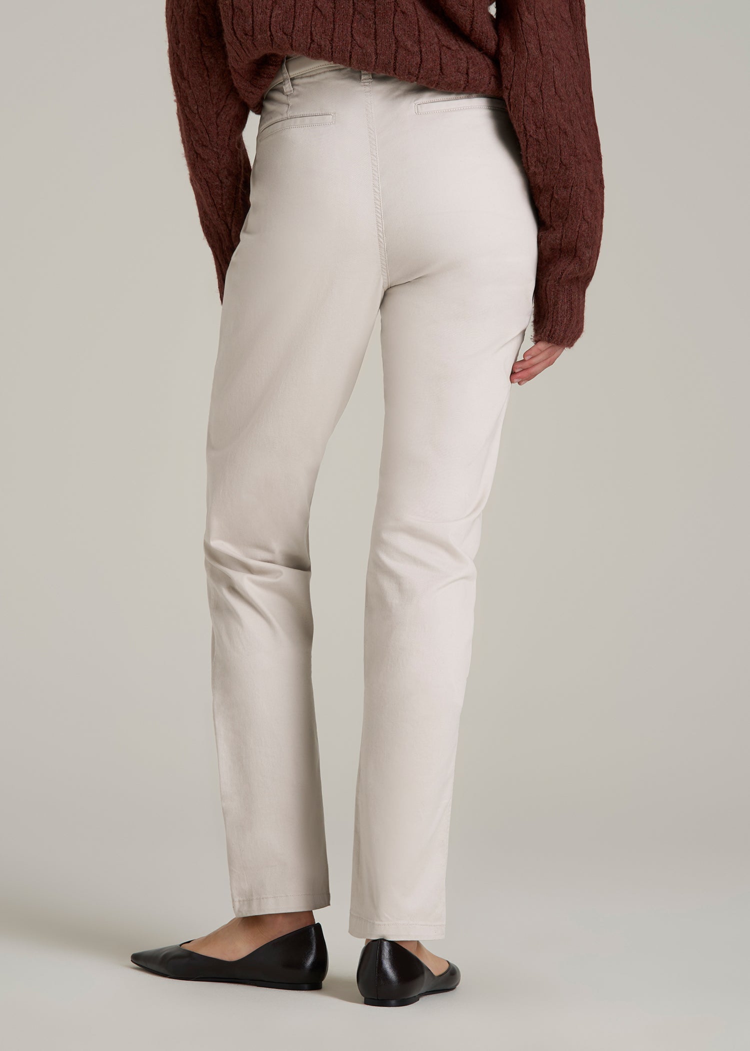 High Rise Tapered Chino Pants Vanilla Latte