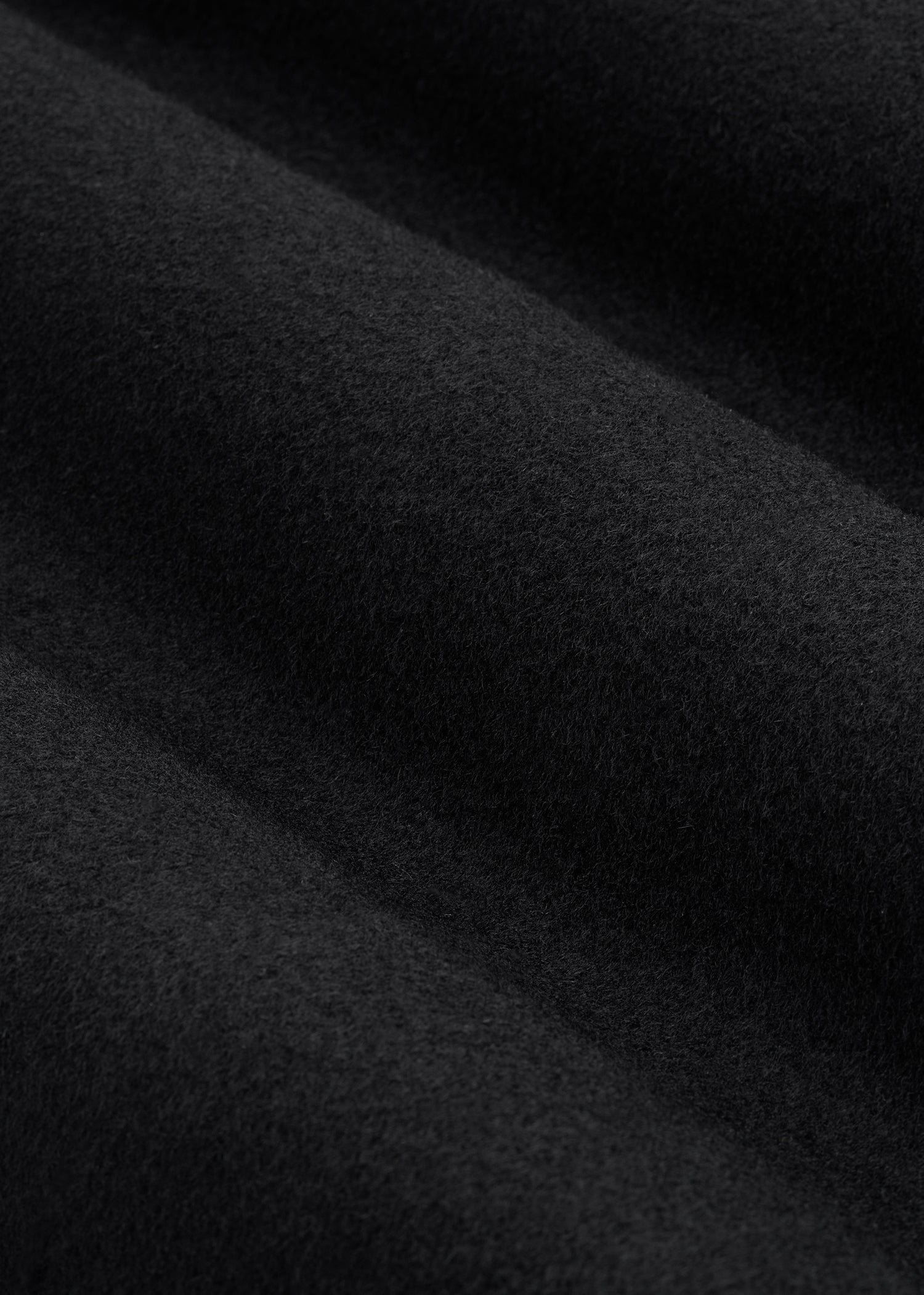 Belted Wool-Blend Coat in Obsidian Black