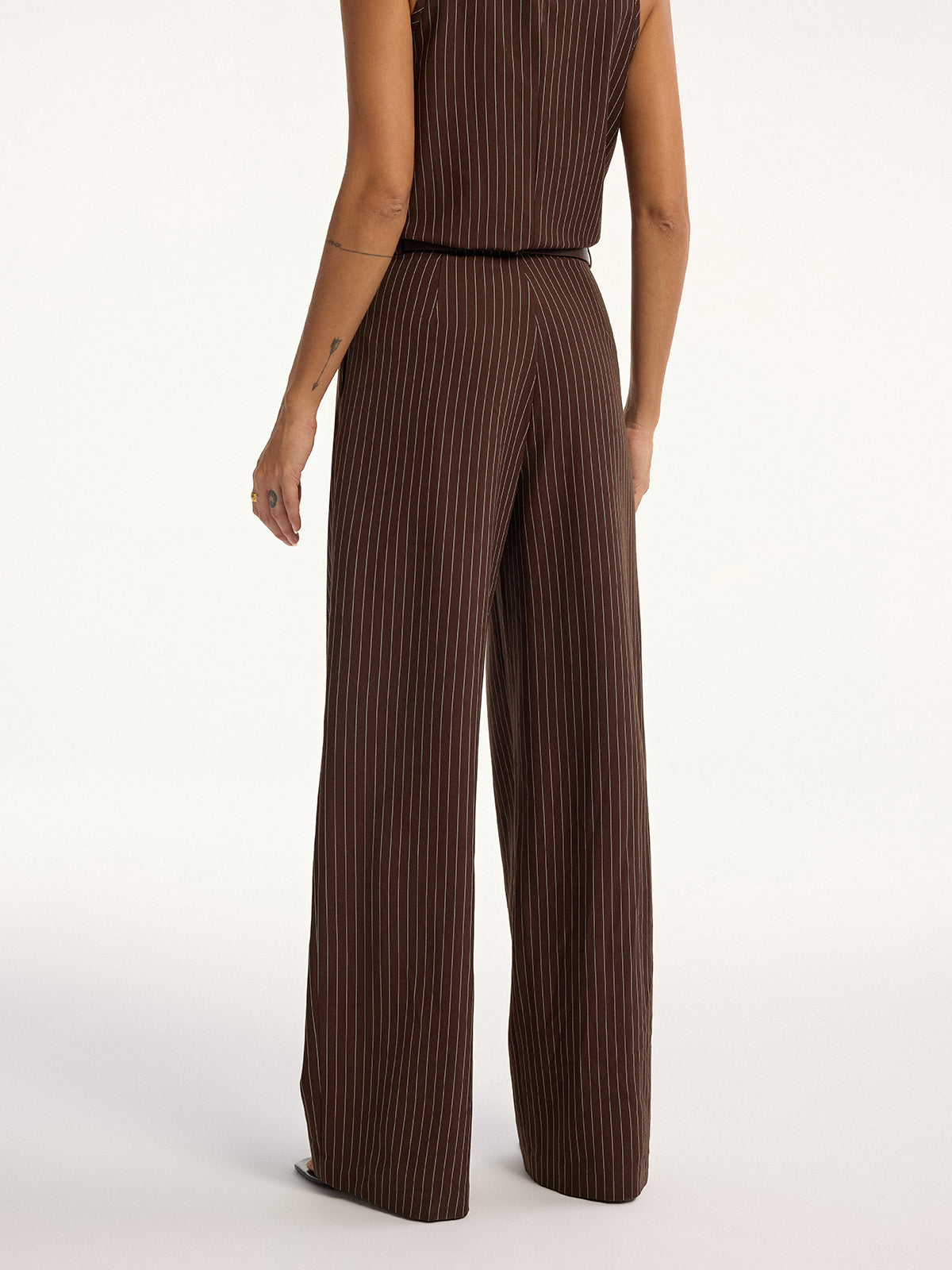 Pinstripe Sleeveless Top and Pants