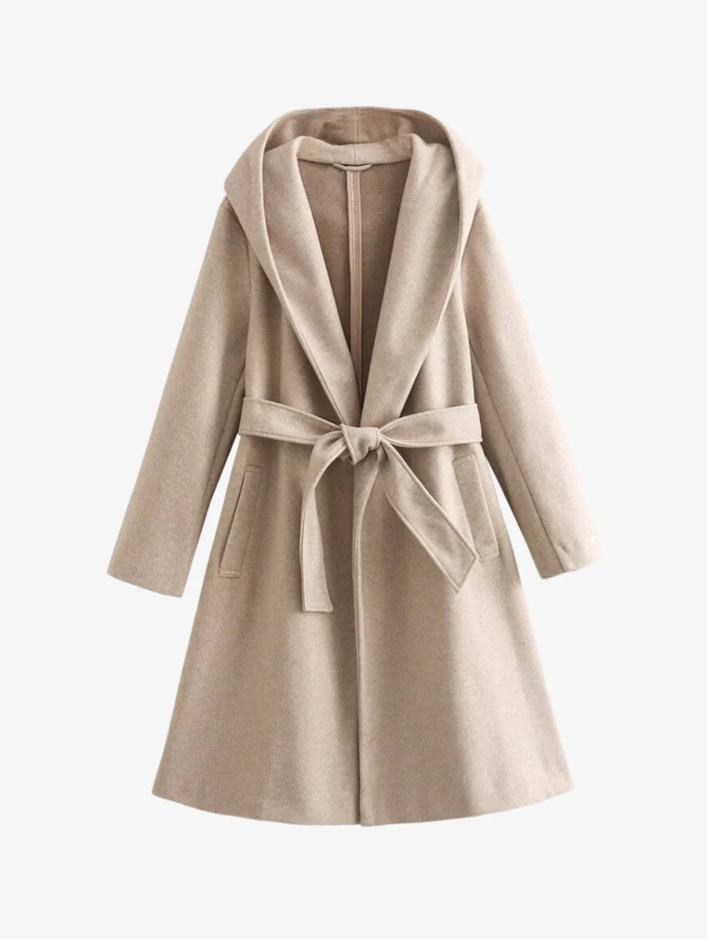 Coat with Hood and Drawstring
