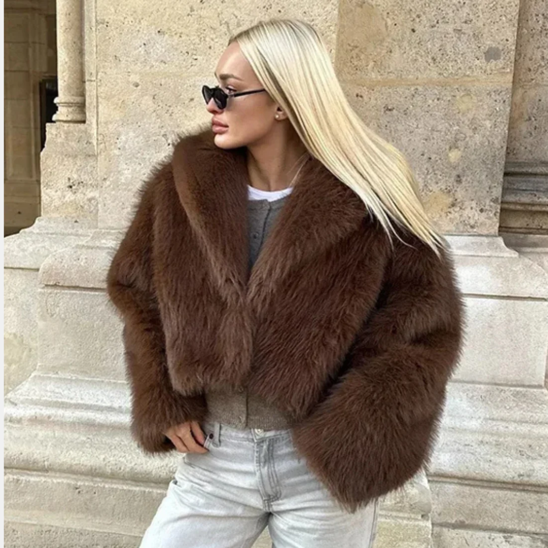 Vienna Noisette Faux Fur Coat