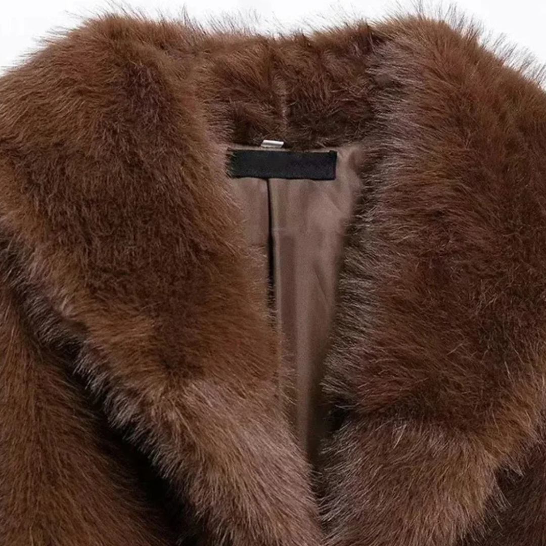 Vienna Noisette Faux Fur Coat
