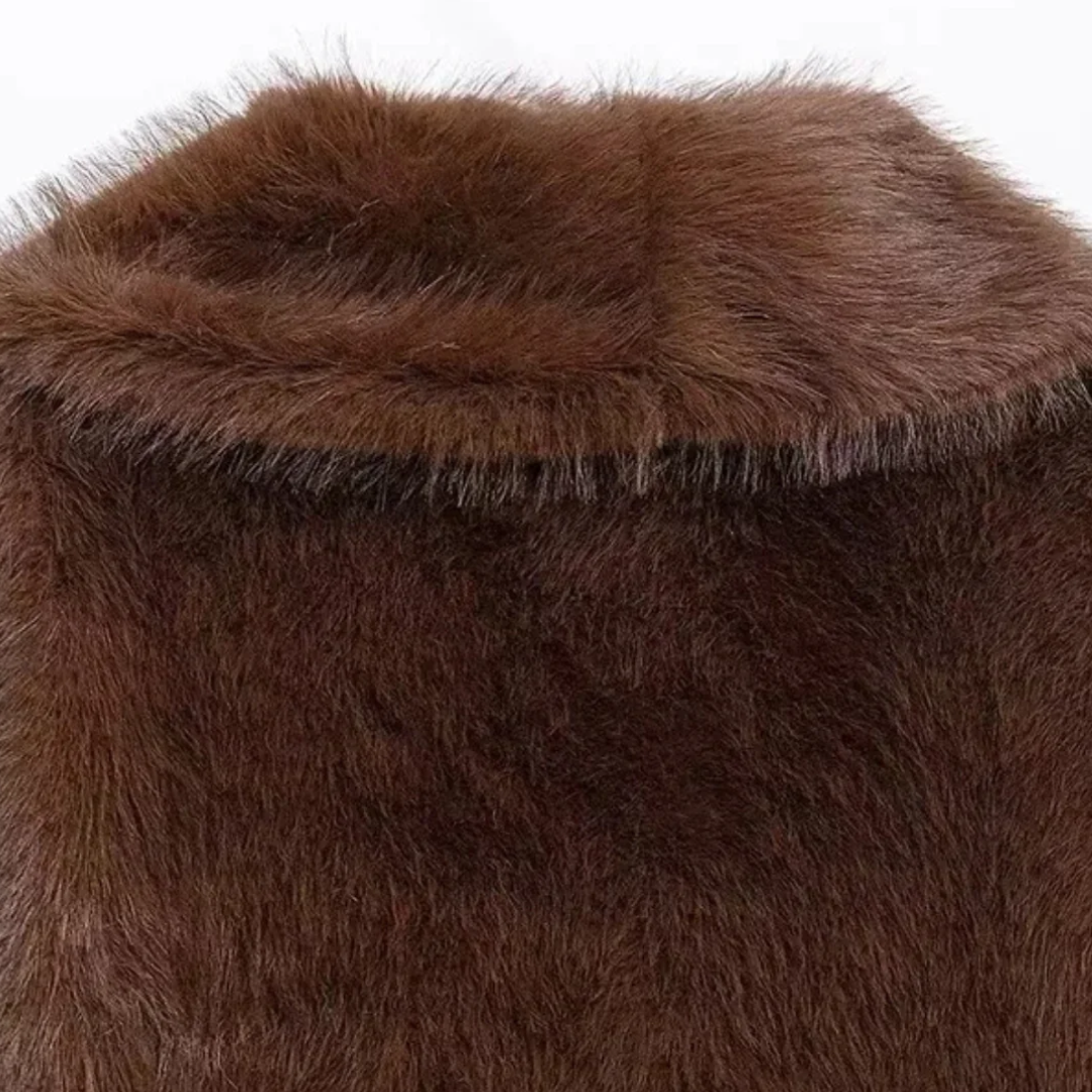 Vienna Noisette Faux Fur Coat