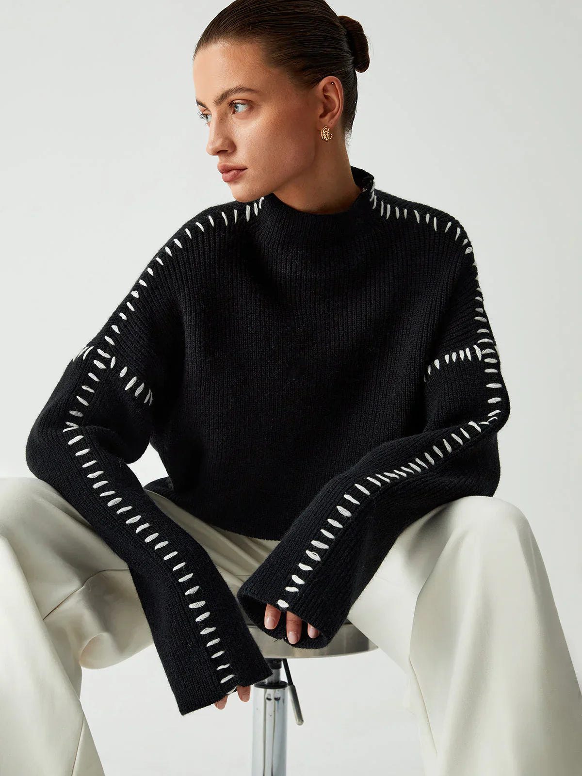 Cotton detail sweater