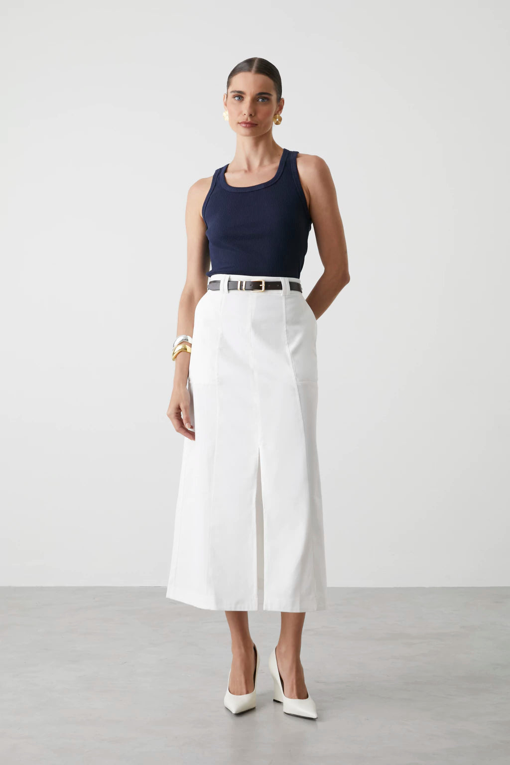 Haru White Skirt