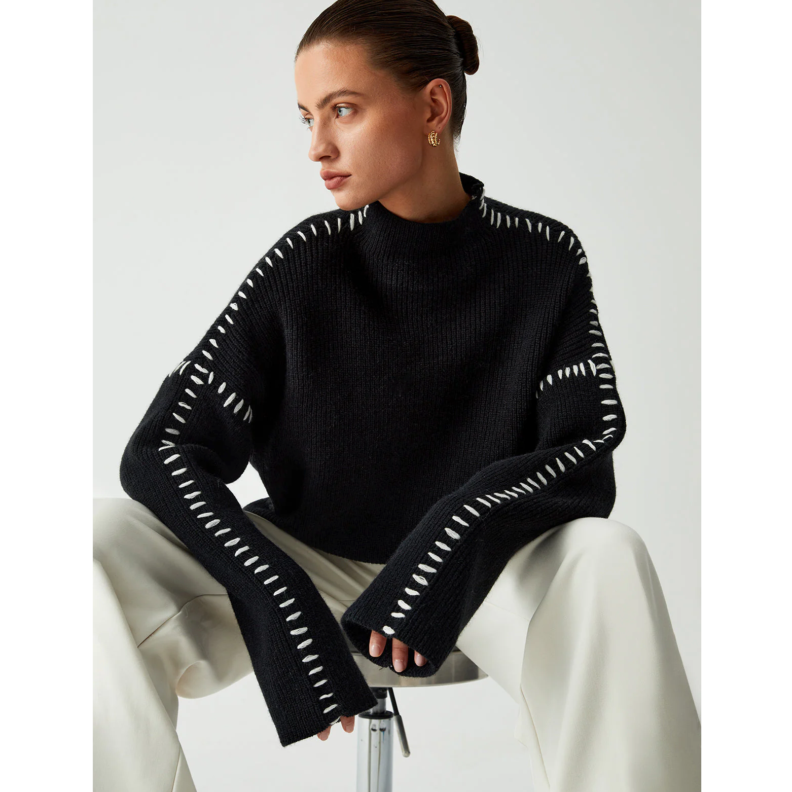 Cotton detail sweater